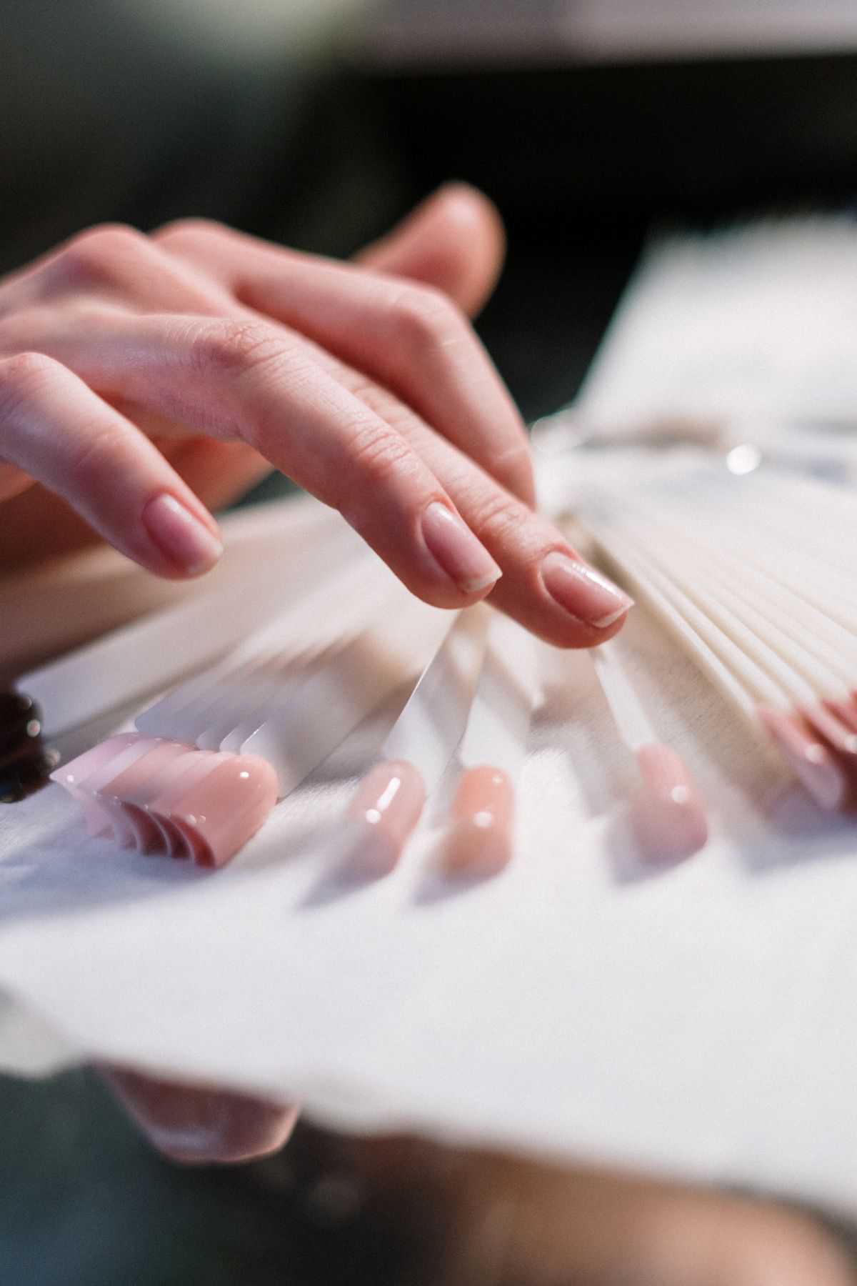 Nail color selection at Texas Paintbox Nail Boutique