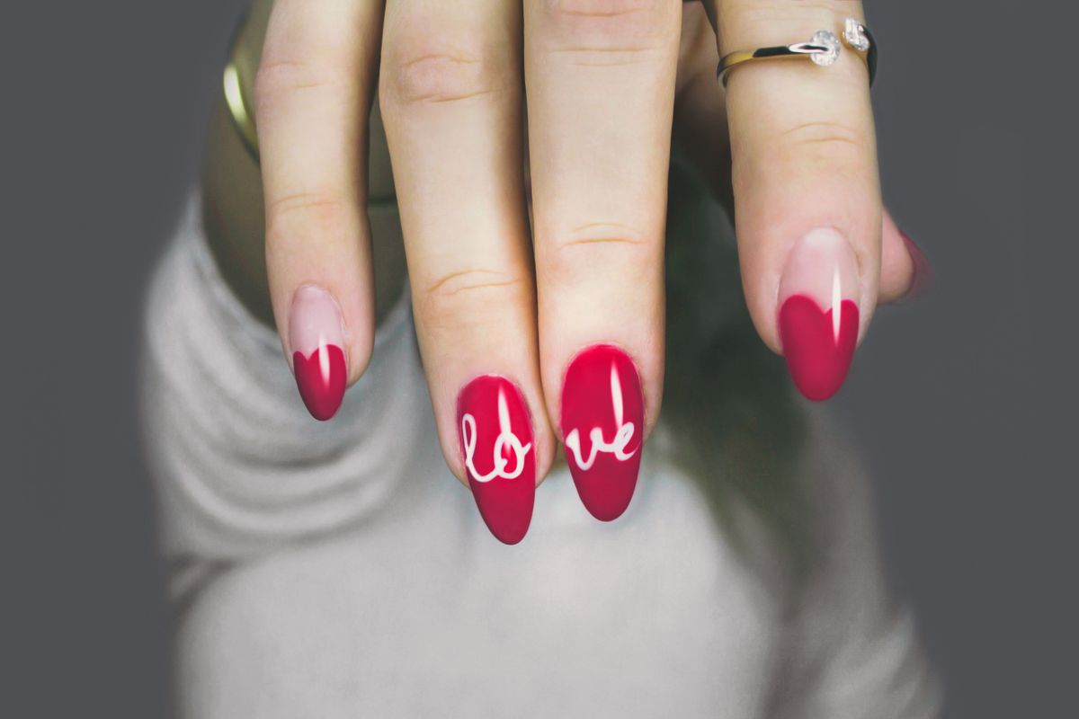 Manicure detail at Texas Paintbox Nail Boutique in Houston